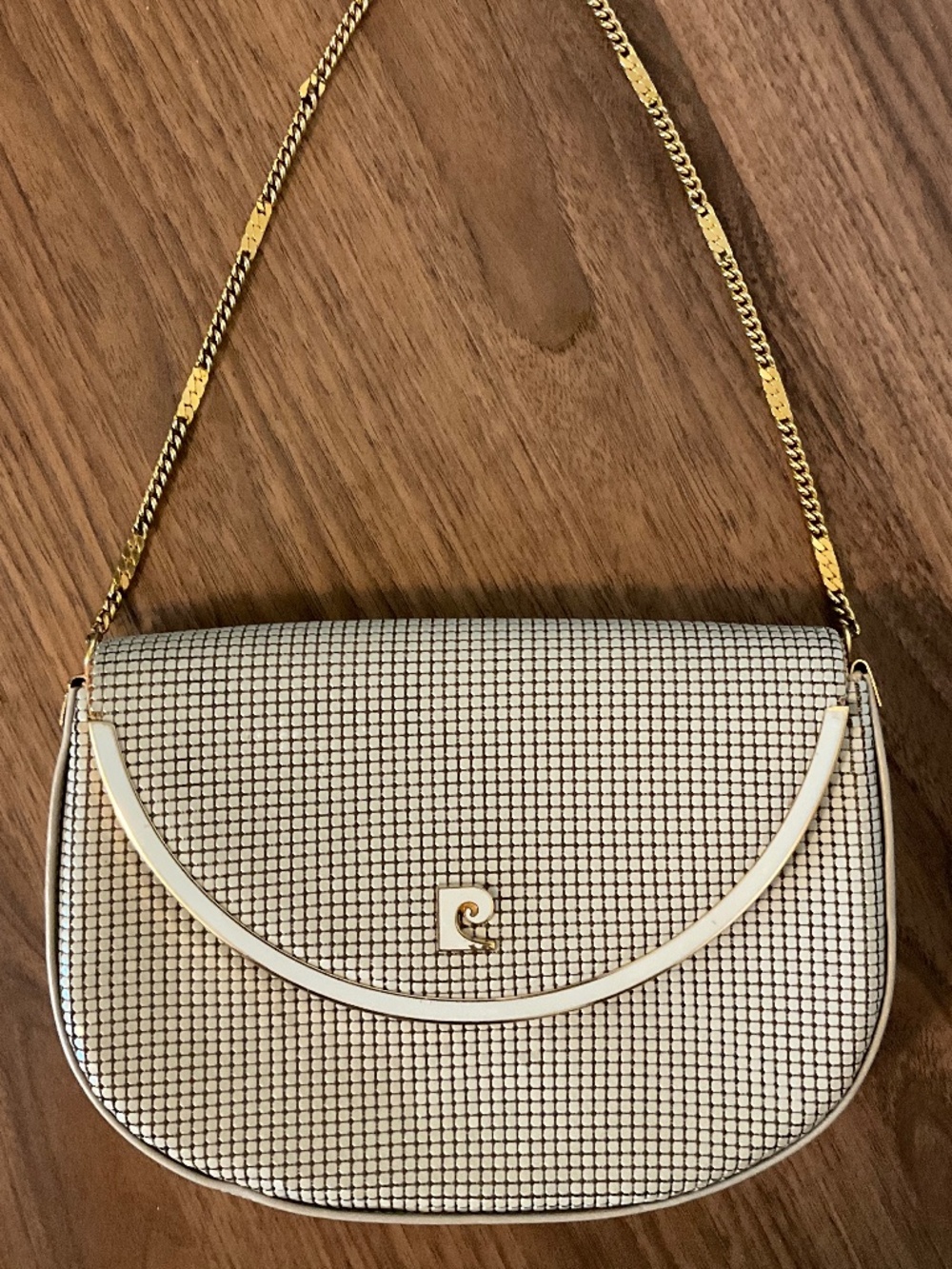 Vintage Pierre Cardin metal mesh and gold bag, made in the 1980’s